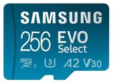 Samsung EVO Select (2024) microSD Card + SD Adapter, 256GB