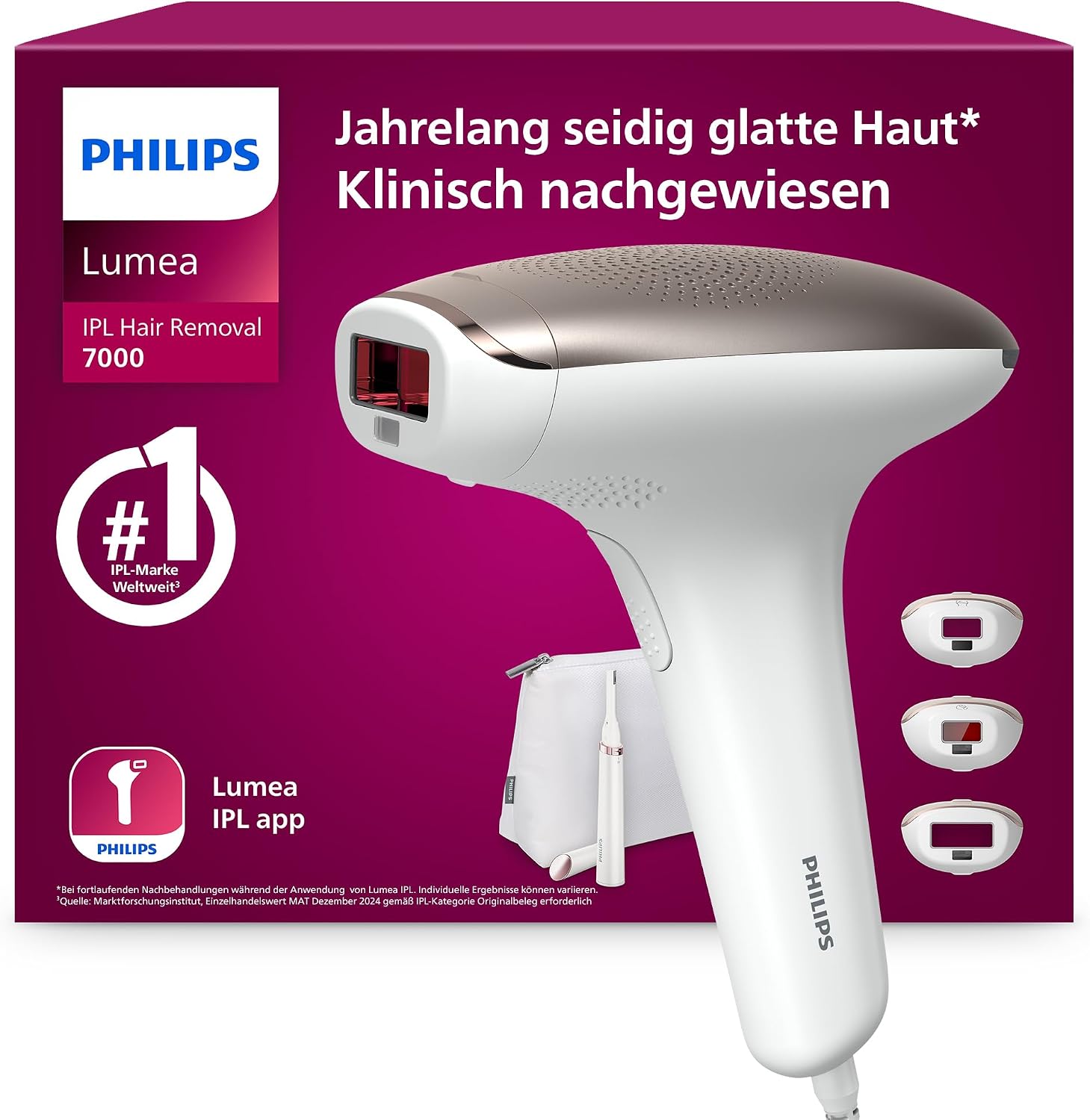Philips Lumea IPL 7000 Series - IPL Geräte Haarentfernung (BRI923/00)